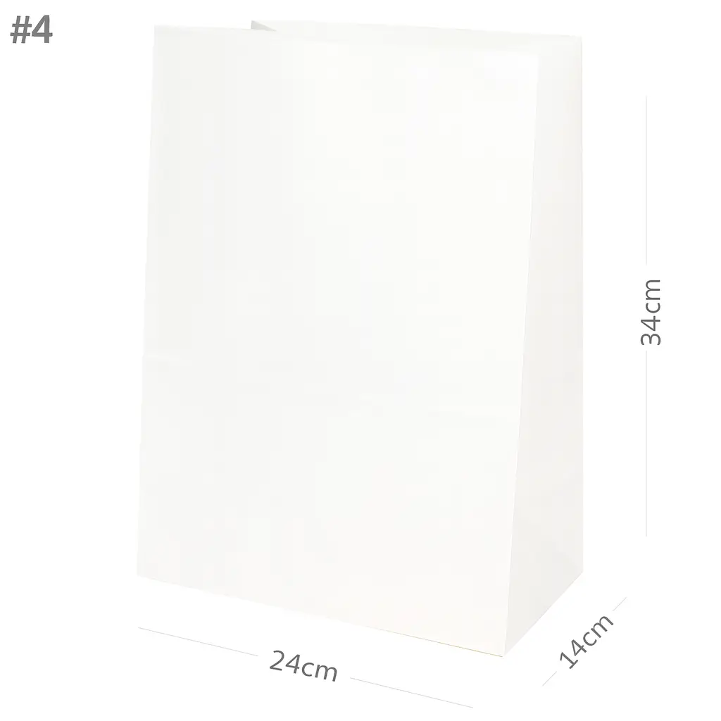 [001002] #4 White Paper No Handle Bag 200/ctn
