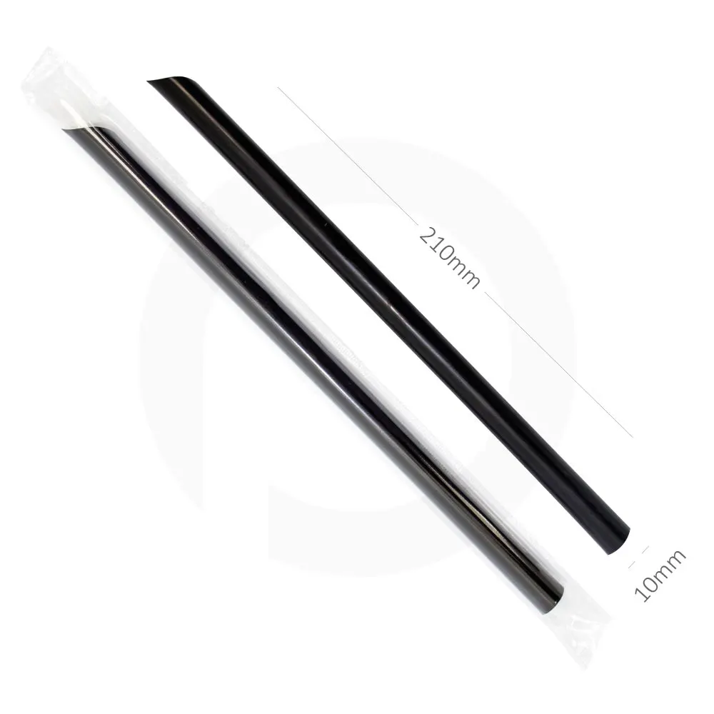 [055010] 10×210mm Black Spike Straw Film Wrap 4000/Ctn