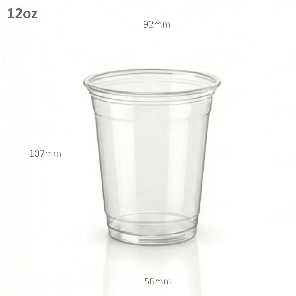 [353002] 12oz-92 Clear PET Plastic Cup 1000/ctn
