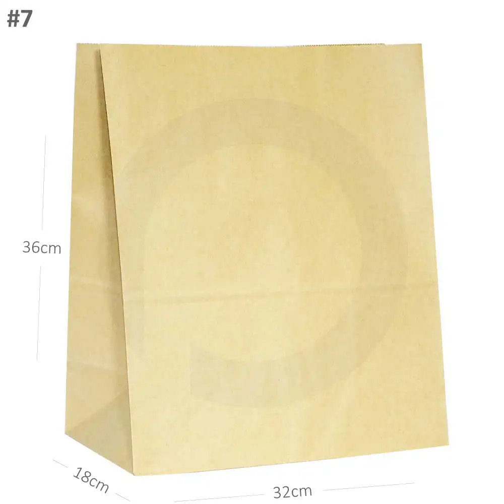 [new014] #7 Kraft Paper No Handle Bag 200/ctn
