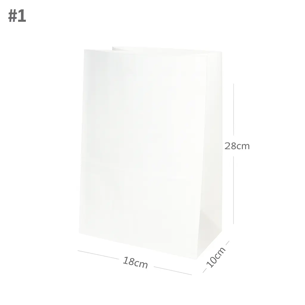 [new018] #1 White Paper No Handle Bag 200/ctn