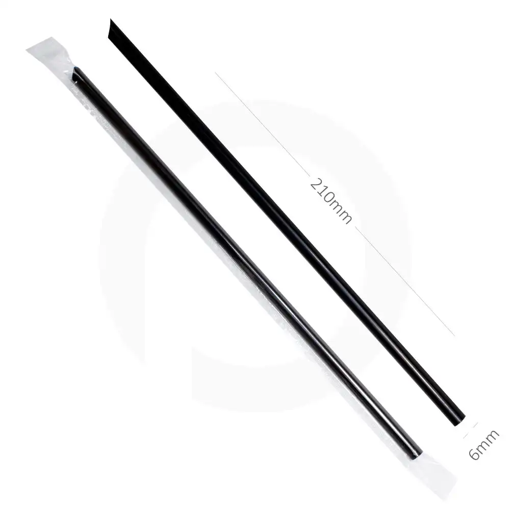 [076027] 6×210mm Black Spike Straw Film Wrap 4000/Ctn