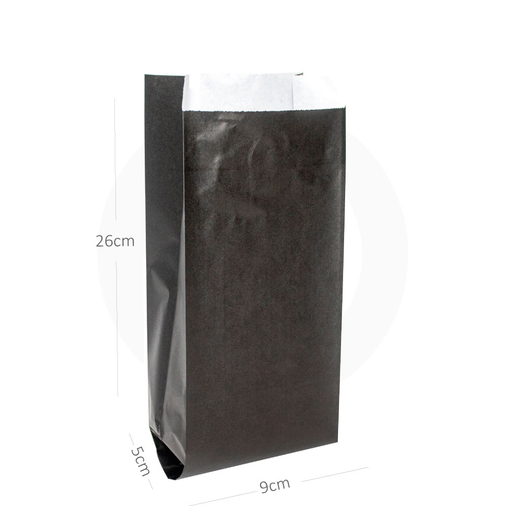 [new447] Black - #4 Satchel White Paper Bag 1000/ctn