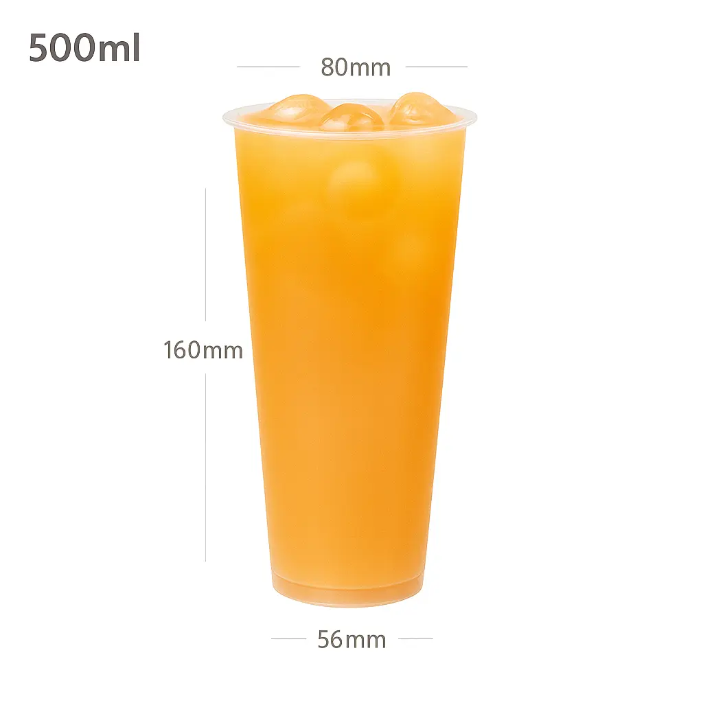 [392006] 500ml/80mm PP Plastic Cup 500/ctn