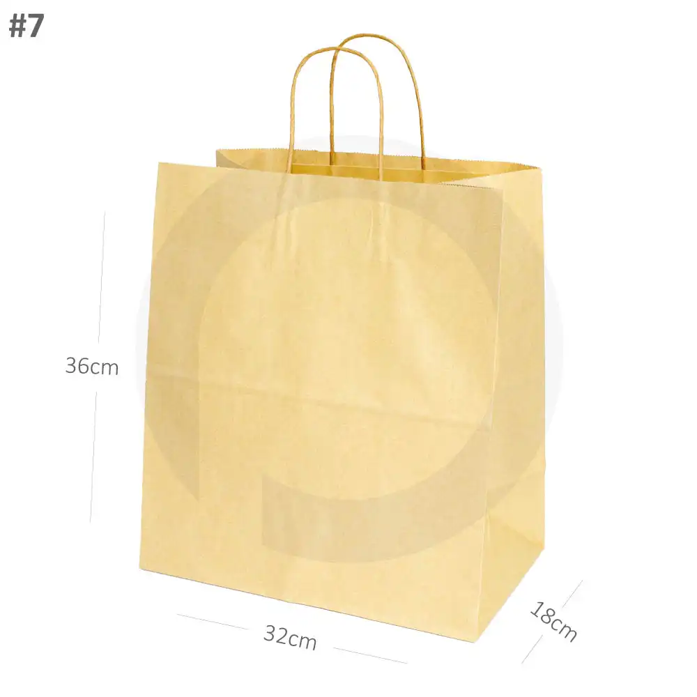 [101006] #7 Kraft Paper Twisted Handle Bag 200/ctn