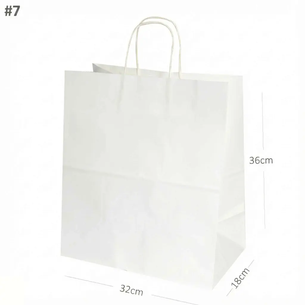 [101007] #7 White Paper Twisted Handle Bag 200/ctn